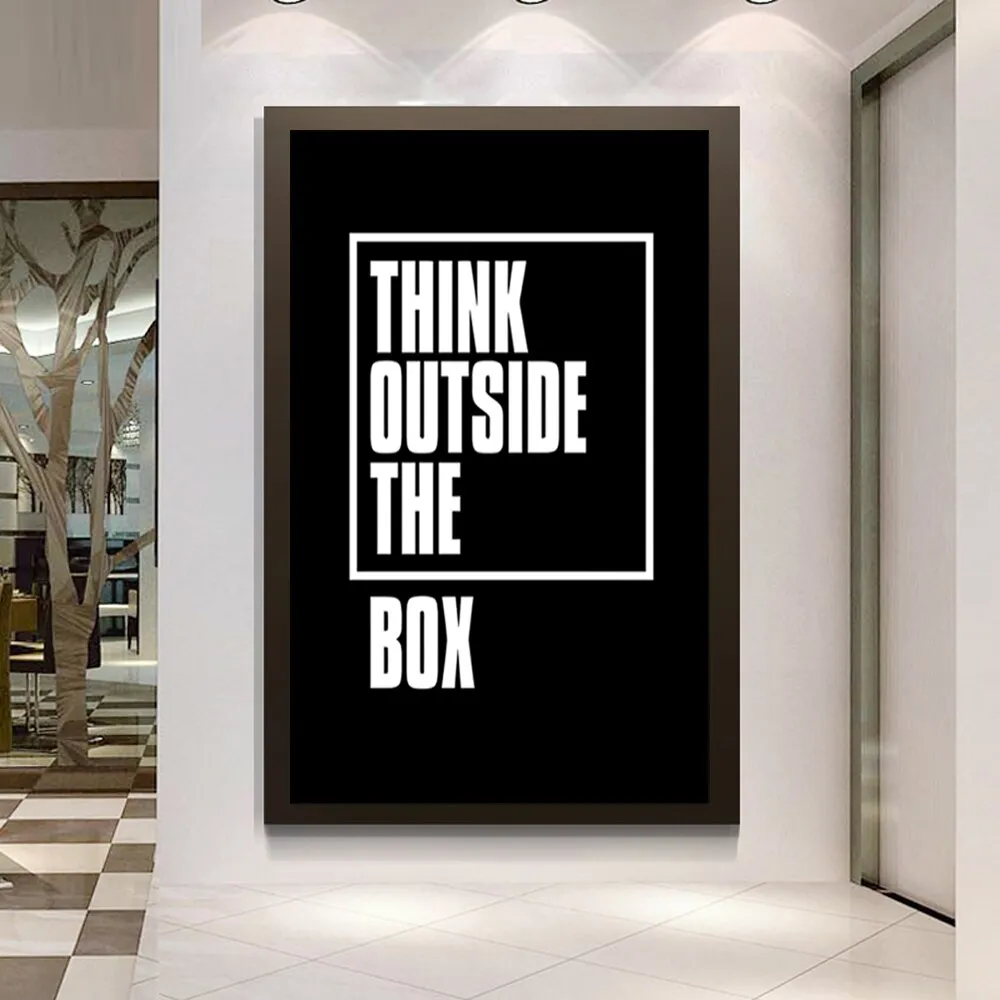 Inspirational Poster Wall Art Fine Art Canvas Print Black White Minimalist Motivational Productivity Quotation Picture For Home Office Wall Decor