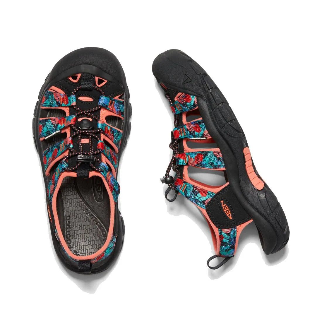 Keen Newport H2 Sandal - Black Multi / Coral