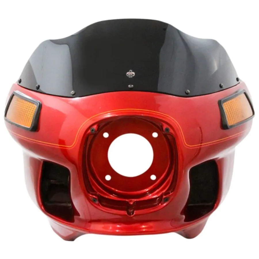 Klockwerks Flare Sport Windshield - 9" - Black - For 1983-1993 FXRT