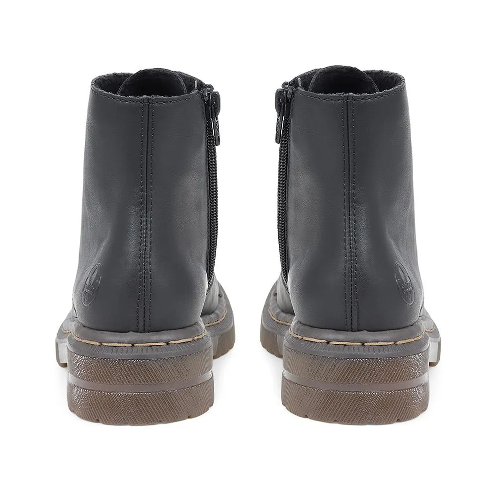 Leather Lace-Up Boots - RKR32519 / null