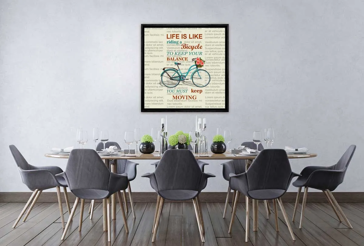 Life is Like Riding a Bike | Canvas Art Print