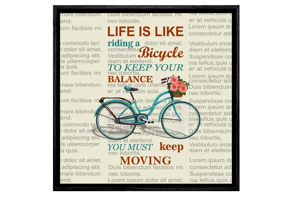Life is Like Riding a Bike | Canvas Art Print