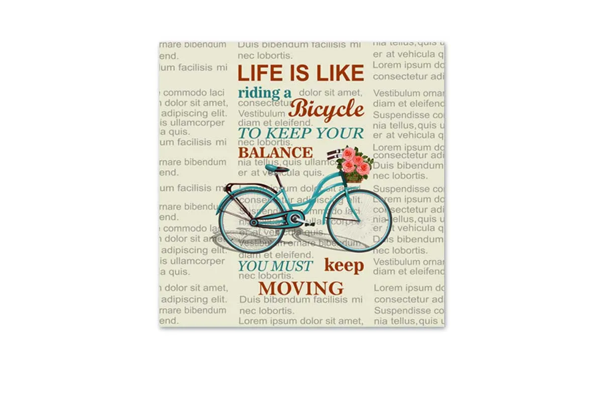 Life is Like Riding a Bike | Canvas Art Print