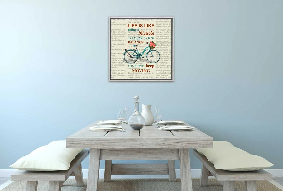 Life is Like Riding a Bike | Canvas Art Print