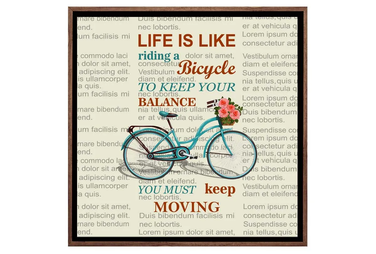Life is Like Riding a Bike | Canvas Art Print