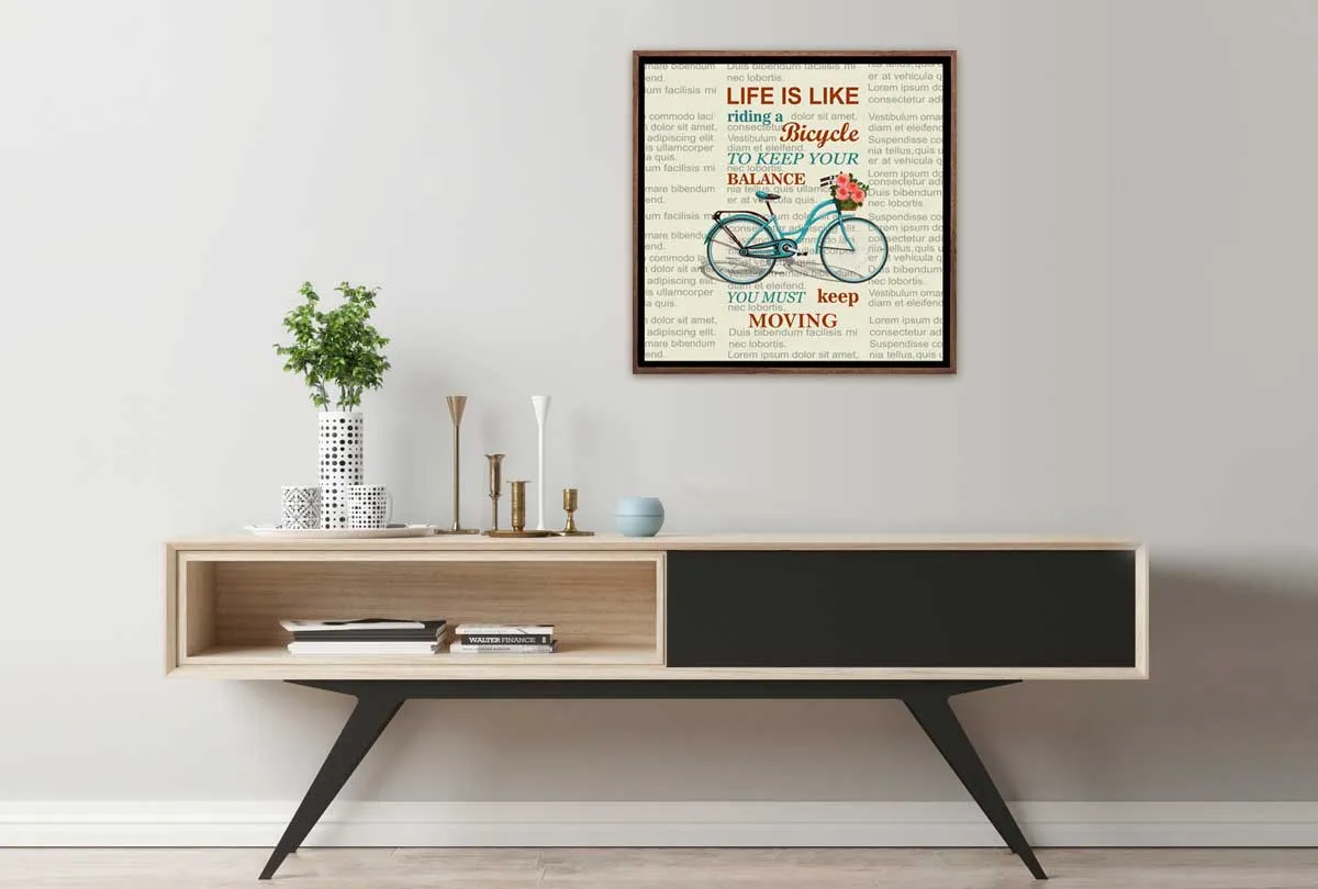 Life is Like Riding a Bike | Canvas Art Print