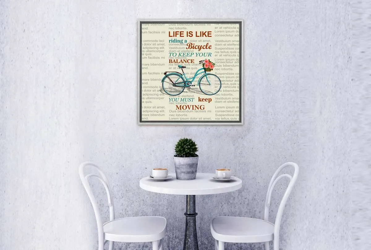 Life is Like Riding a Bike | Canvas Art Print