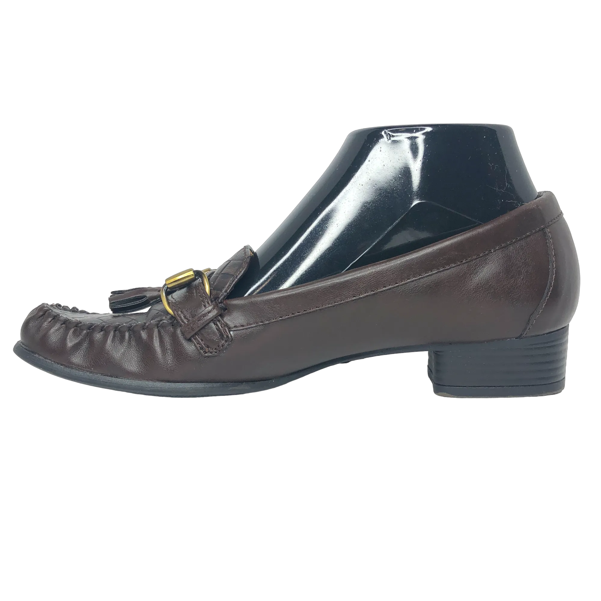 Life Stride Chocolate Brown Beluga Leather Loafers - Size 7.5 - Women
