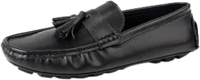 Loafers for Men Round Toe with Tassel Faux Leather Driving Loafers Slip Resistant Comfortable Lightweight Outdoor Slip-on