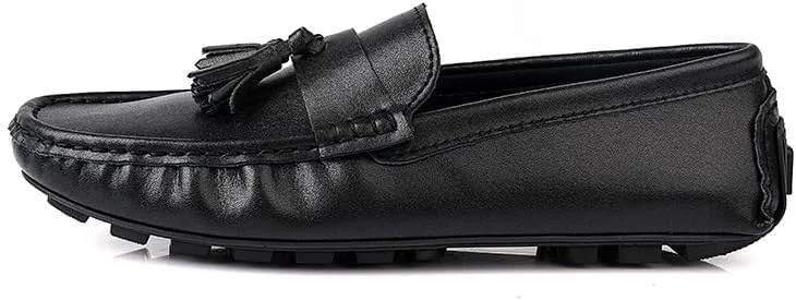 Loafers for Men Round Toe with Tassel Faux Leather Driving Loafers Slip Resistant Comfortable Lightweight Outdoor Slip-on