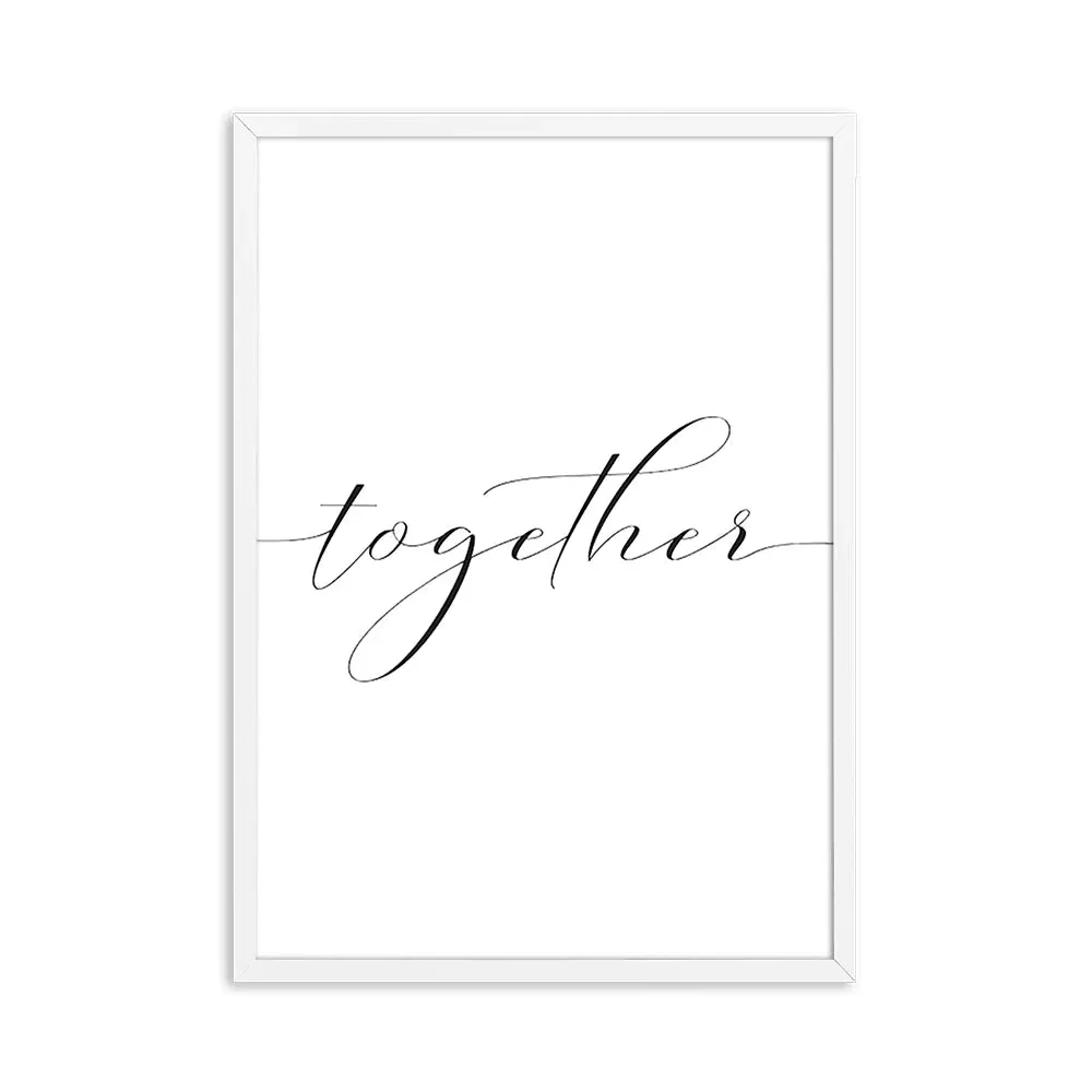 Lovers Quote Wall Art Black White Minimalist Typographic Posters Fine Art Canvas Prints Picture For Bedroom Living Room Art Decor
