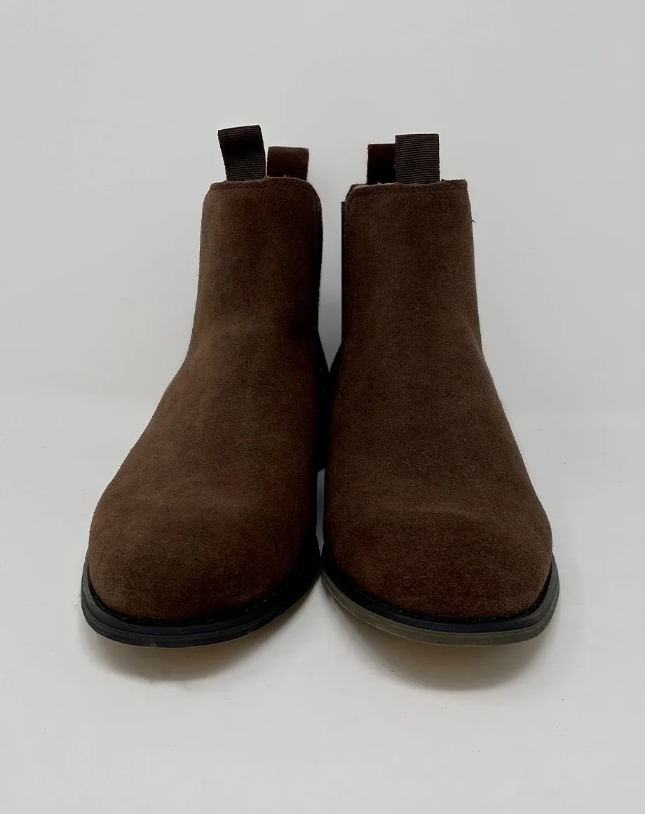 LUCIFER MEN’S SUEDE CHELSEA BOOTS | DARK BROWN