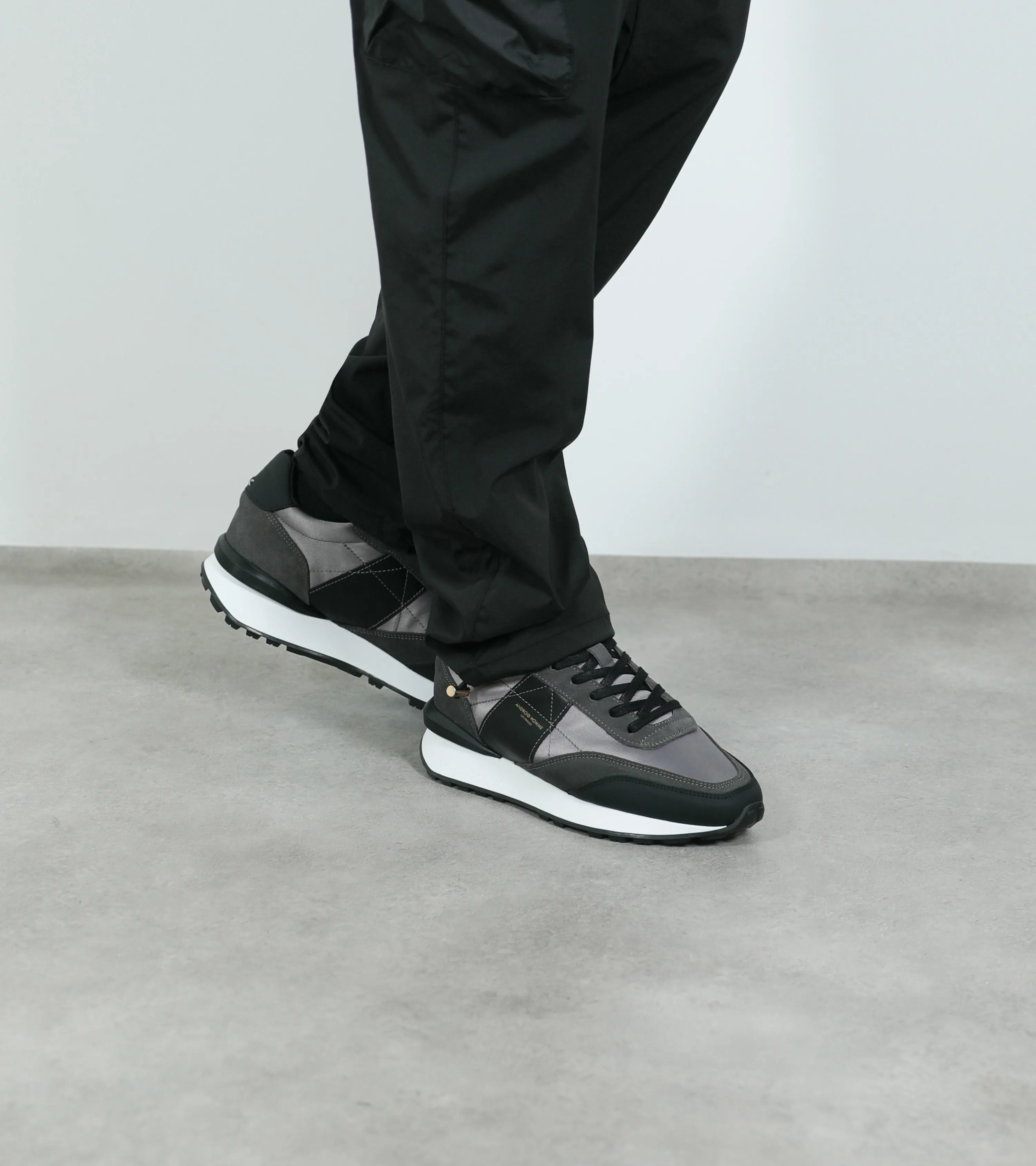 Marina Del Rey | Grey Nylon Black Suede AHP234-35