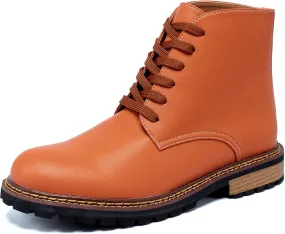 Men Leather Boots Plus Size High Top Oxford Dress Boots Leather Chukka Ankle Boot Business Shoes for Men