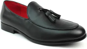 Men's Slip On Real Leather Loafer Tassel Dress Shoes