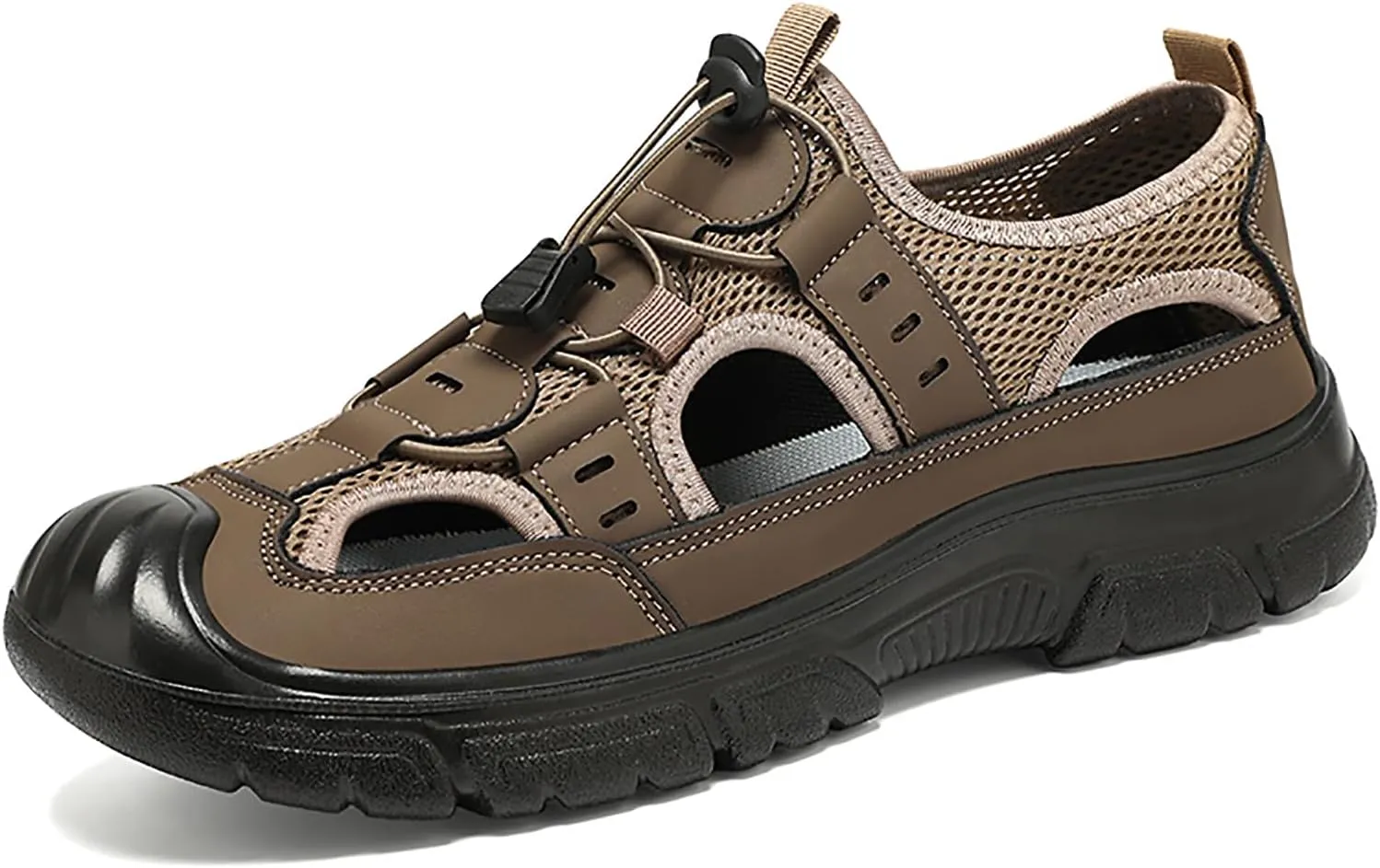 Men's Sport Hiking Sandals Outdoor Hiking Closed Toe Outdoor Athletic Walking Sandal for Lightweight Summer Beach Water Shoes