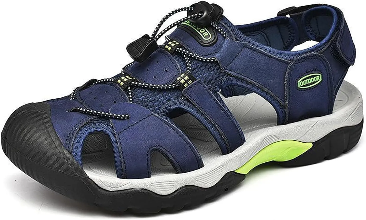 Men's Sport Sandals Outdoor Hiking Sandals Beach Shoes Closed Waterproof Sandals Lightweight Hiking Casual Sandals Water Shoes