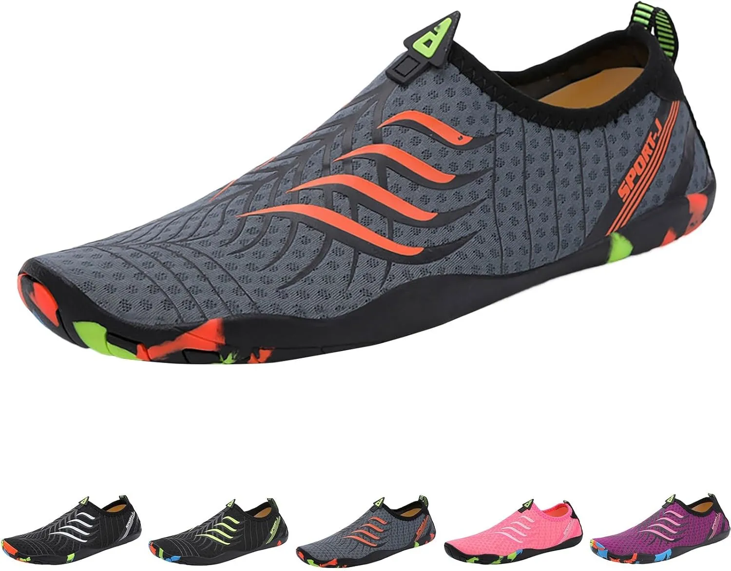 Mens Water Shoes Wide Feet Barefoot Aqua Socks Quick Dry Water Hiking Shoes for Pool Hiking Training Outdoor Water Sports
