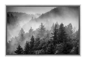Misty Pine Forest | Canvas Wall Art Print