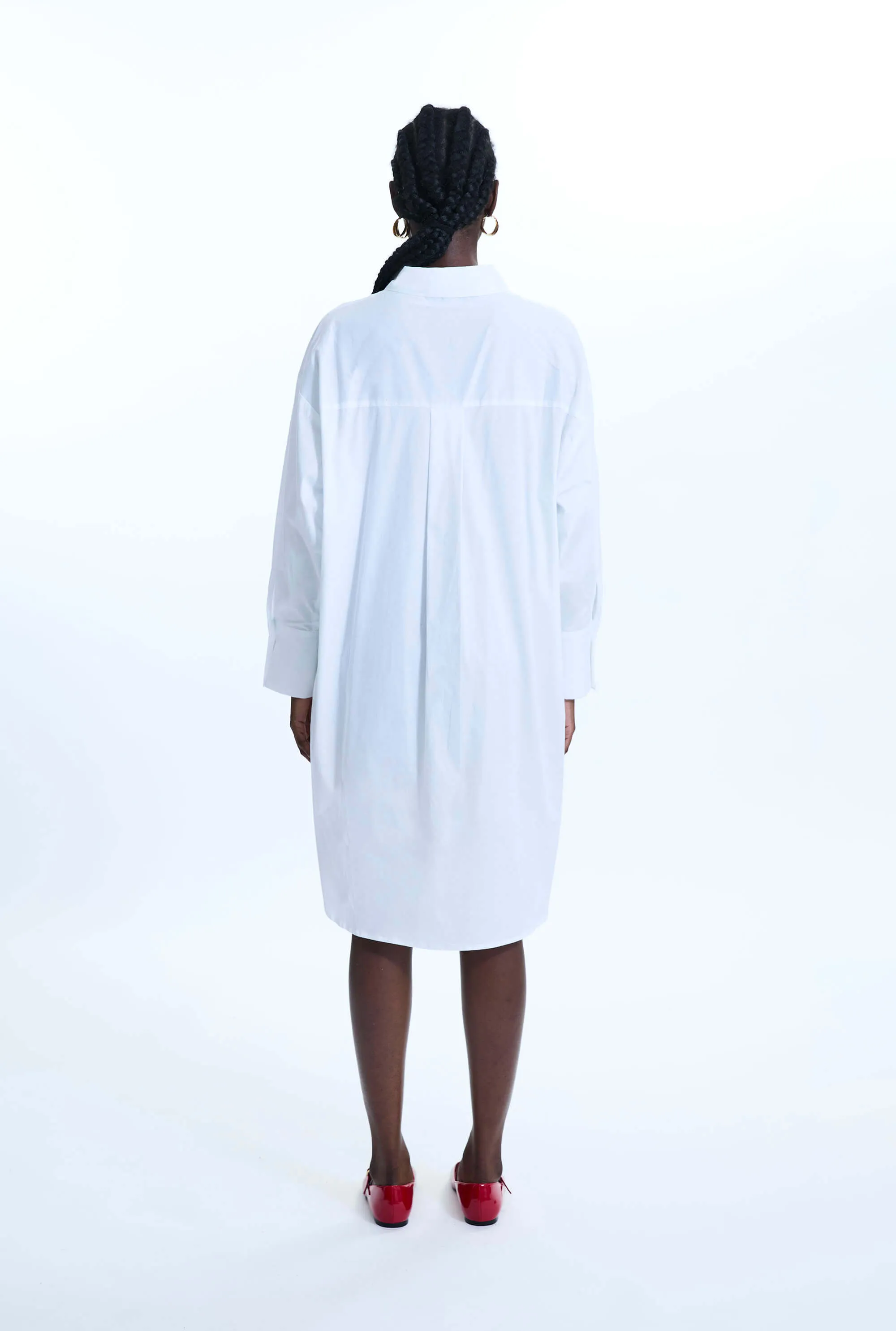 Oversized Plain Shirt White
