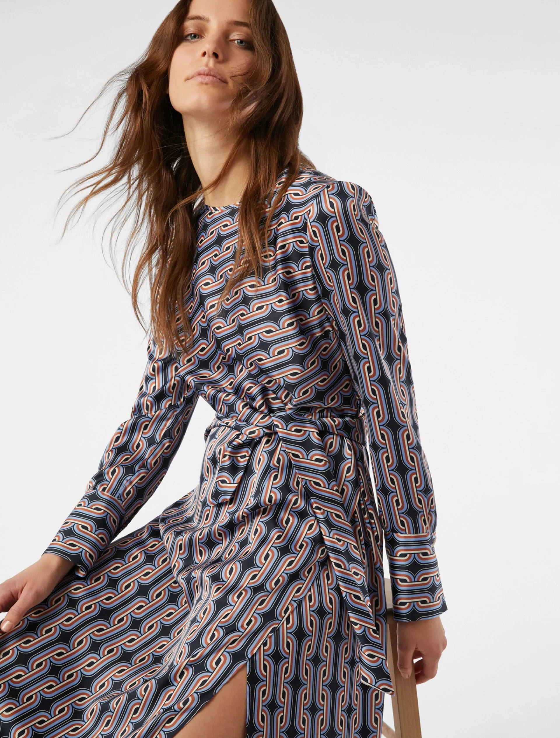 Penny Black Laerte Chain Link Print Midi Dress