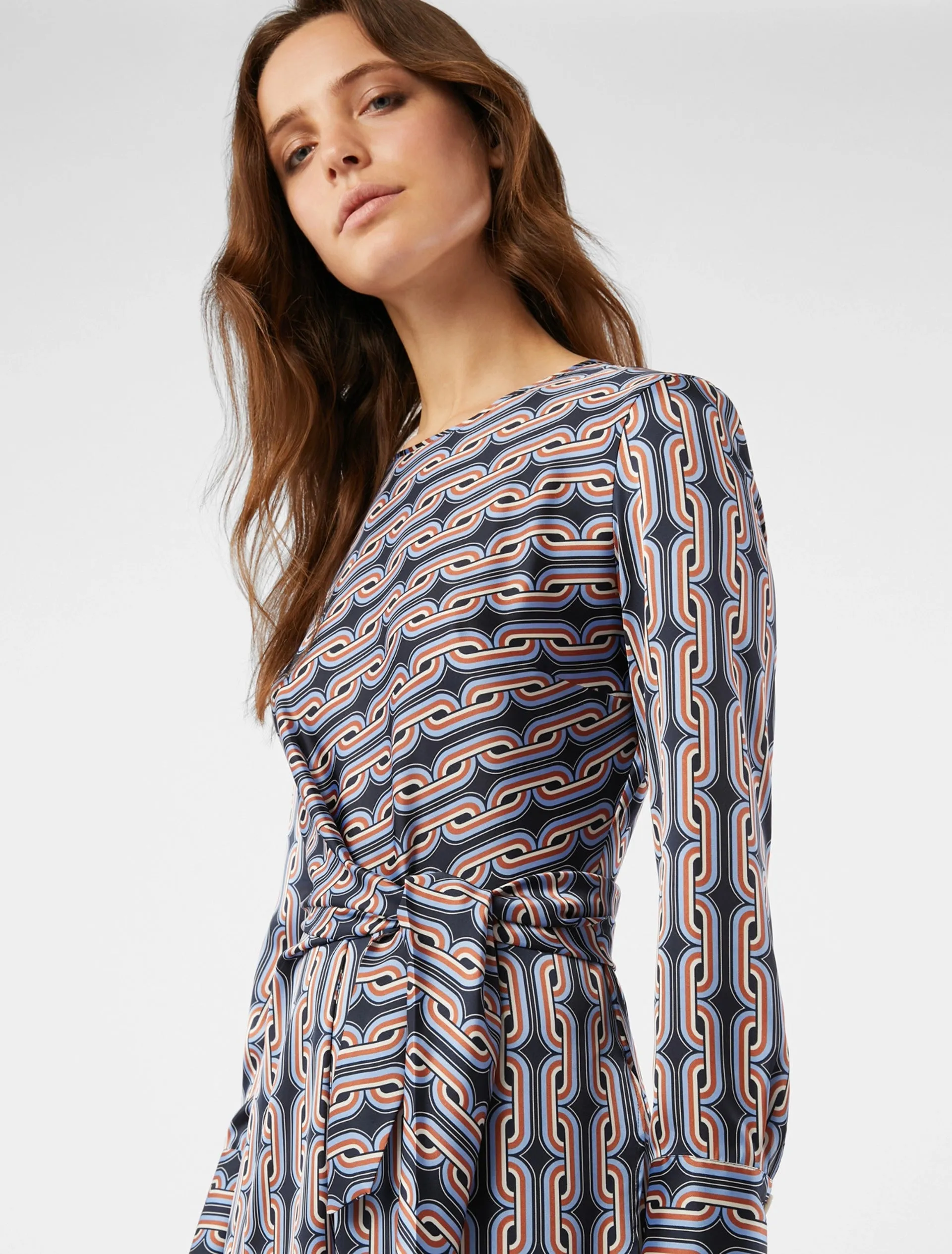 Penny Black Laerte Chain Link Print Midi Dress