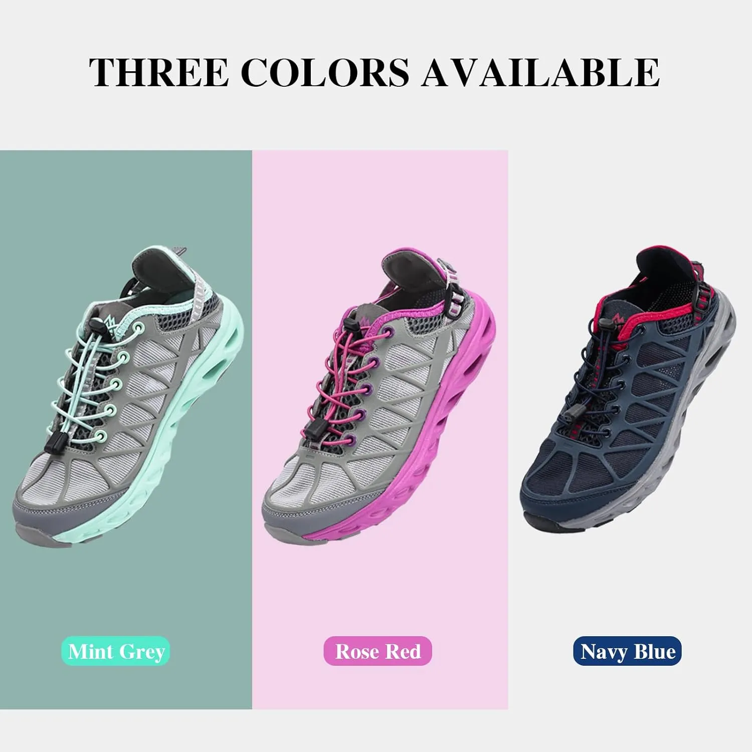 Queday Men's Women's Amphibious Water Shoes Closed Toe Hiking Sandals Summer Outdoor Water Sandal Non-Slip River Shoes Quick Drying Aqua Shoes
