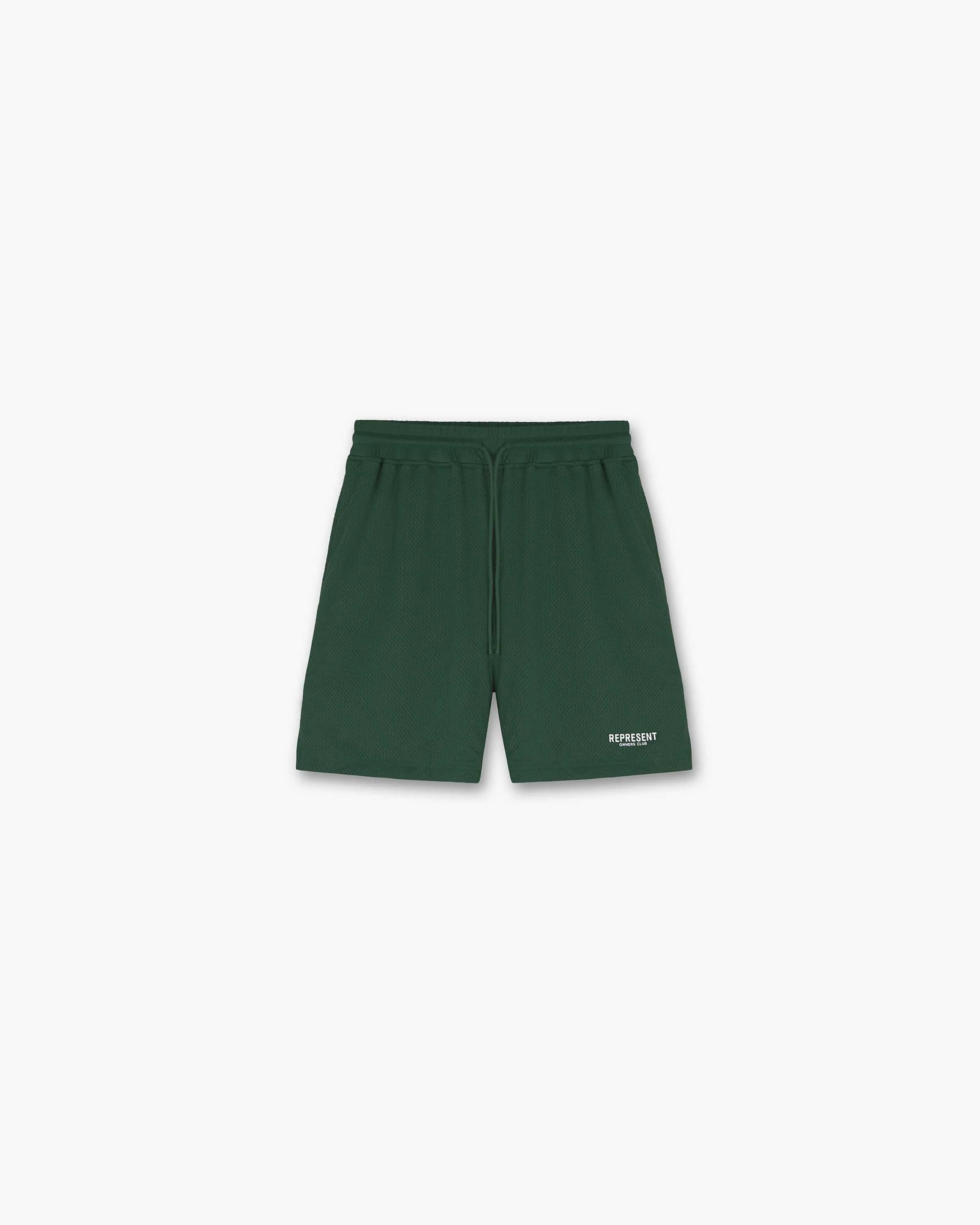 Mens Racing Green Owners Club Mesh Shorts - Lightweight, Breathable Sportswear for Active Lifestyle