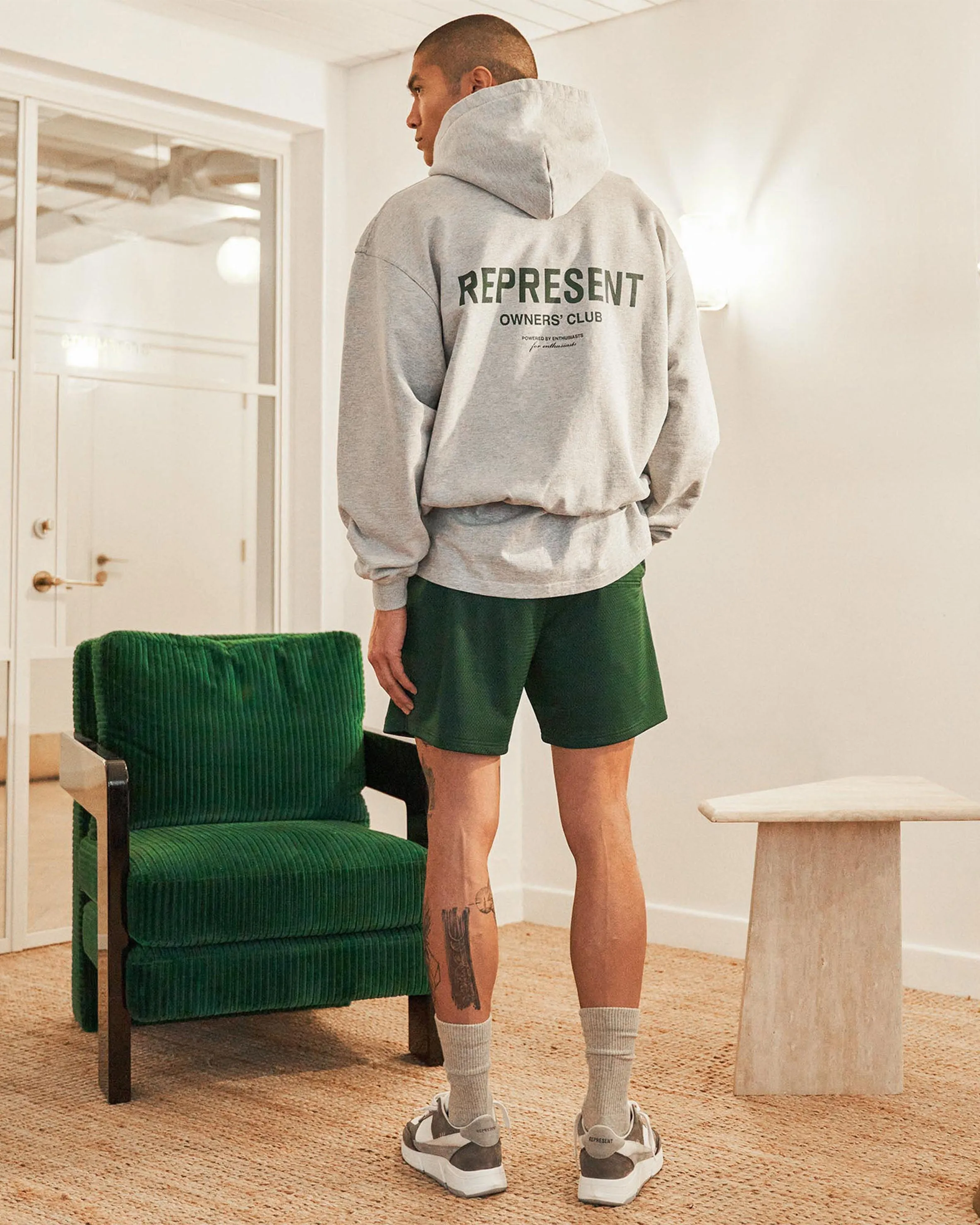 Mens Racing Green Owners Club Mesh Shorts - Lightweight, Breathable Sportswear for Active Lifestyle