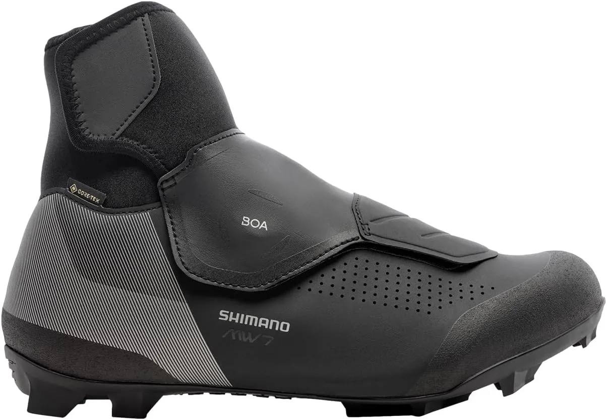 SHIMANO SH-MW702 Men’s Waterproof Winter Mountain Bike Shoe, Black, 9.5-10 Men (EU 44)