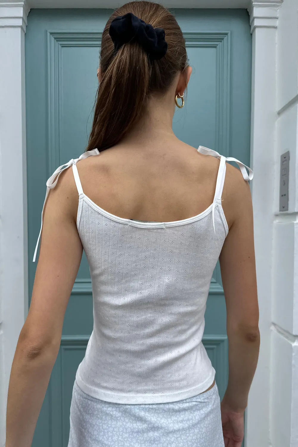 Skylar White Tie Tank