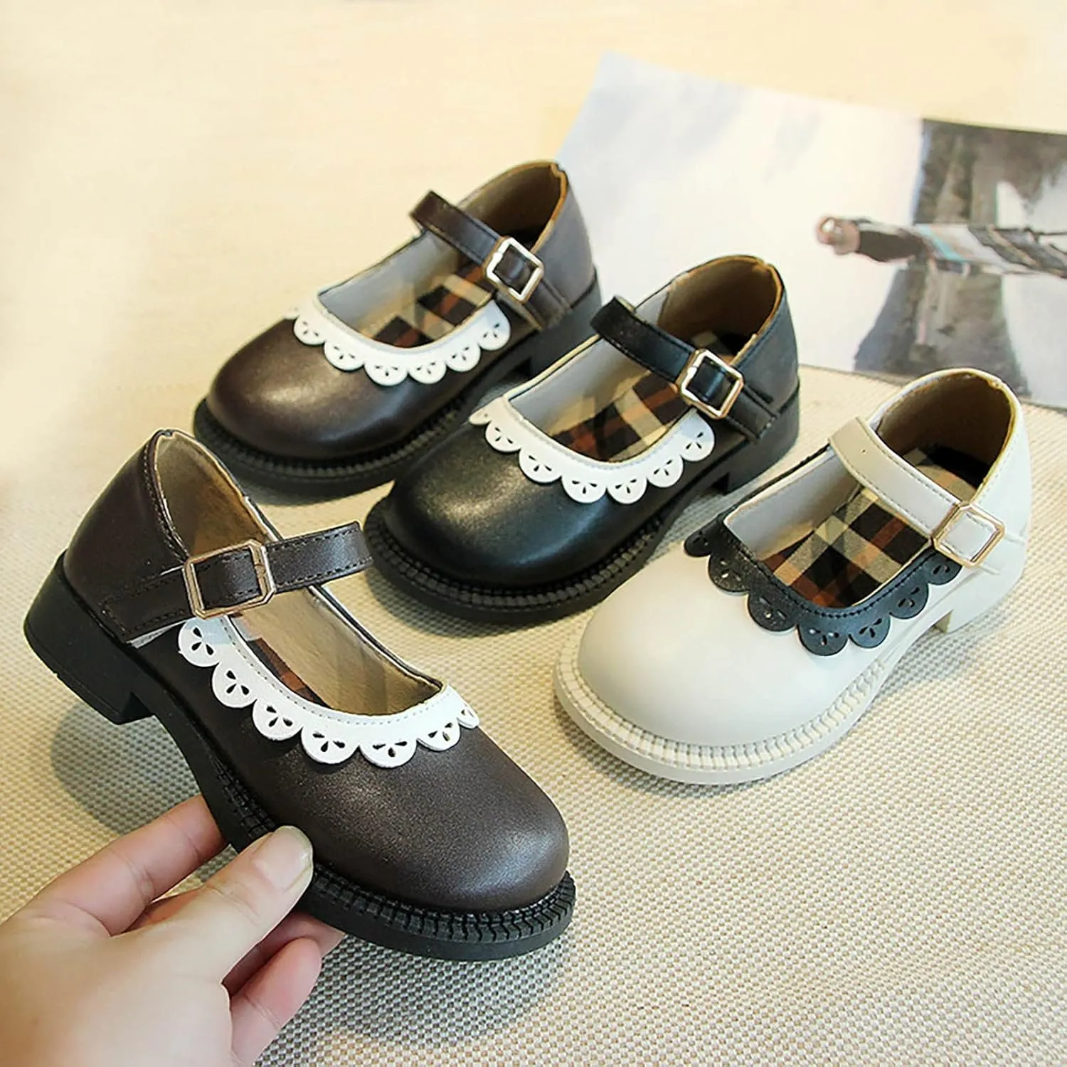 Toddler Little Child Girl's Leather Shoes Baby Soft Princess Shoes Little Girl Casual Shoes Infant Size 4 Shoes Girls