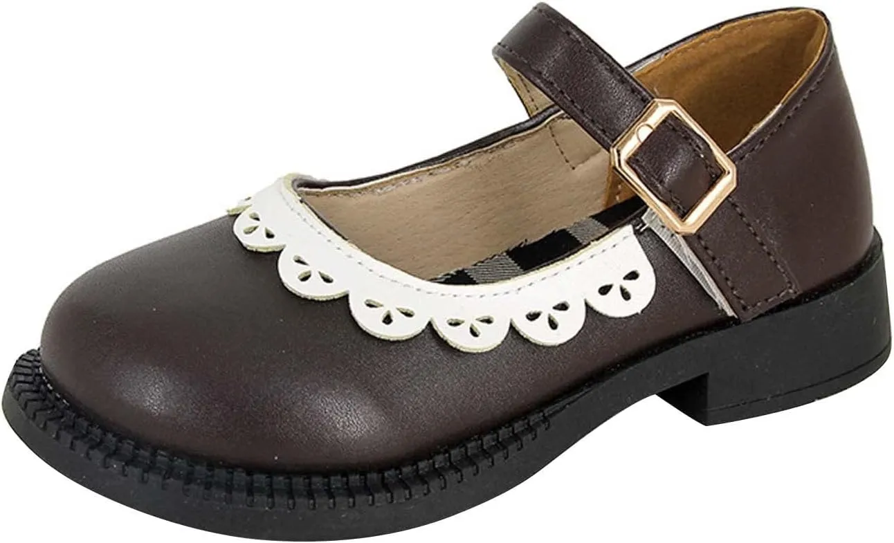 Toddler Little Child Girl's Leather Shoes Baby Soft Princess Shoes Little Girl Casual Shoes Infant Size 4 Shoes Girls