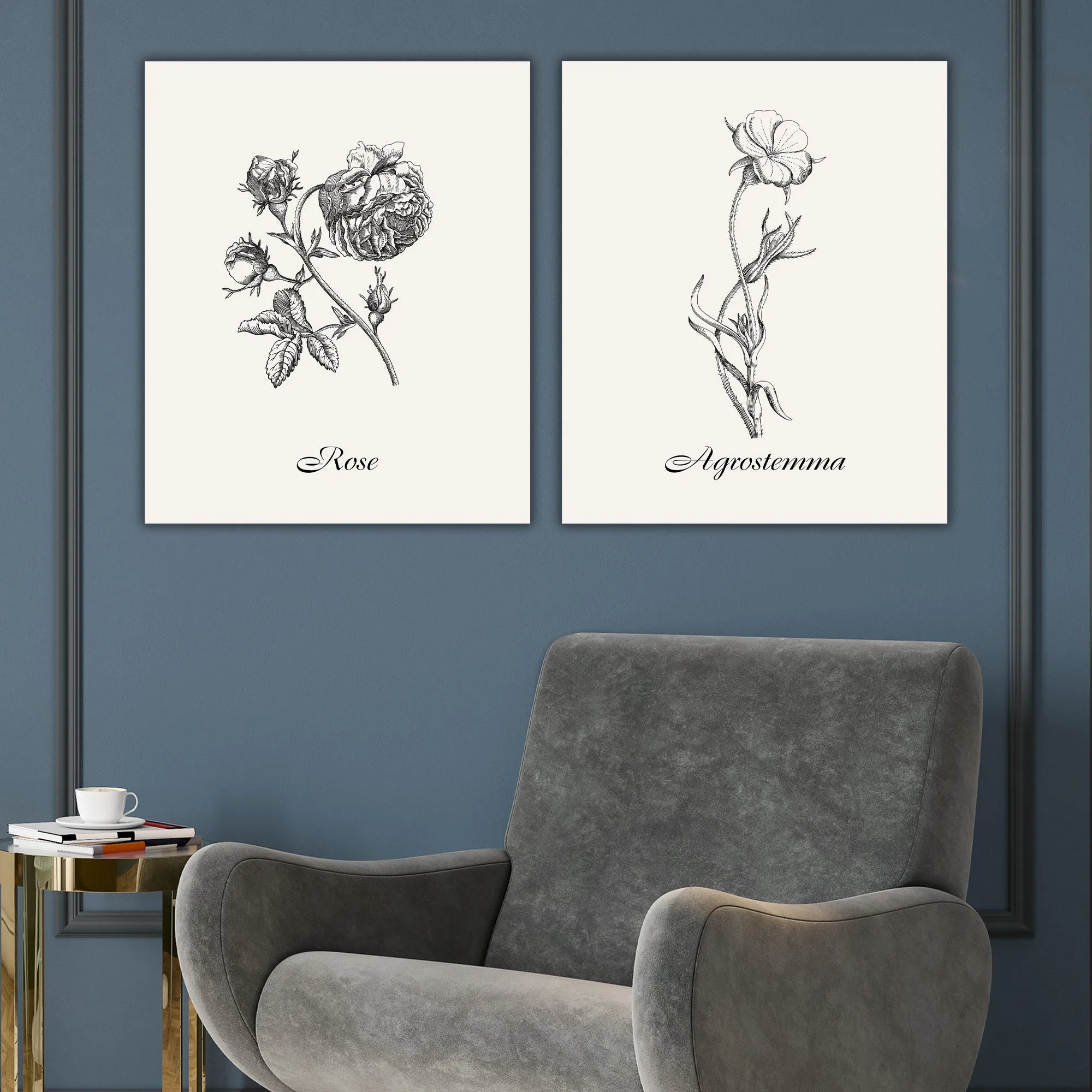 Vintage Floral Canvas Prints