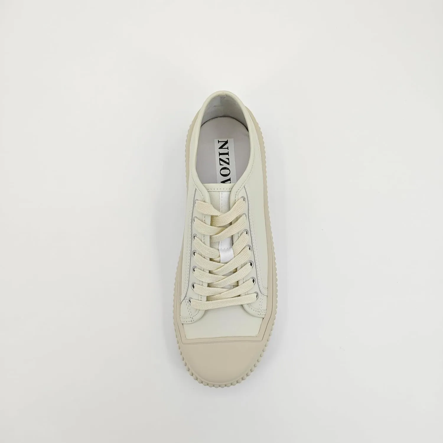 White Genuine Leather Tennis Shoes Womens Sneakers Fashion Casual Sneakers for Women Low Top Lace Up Walking Shoes