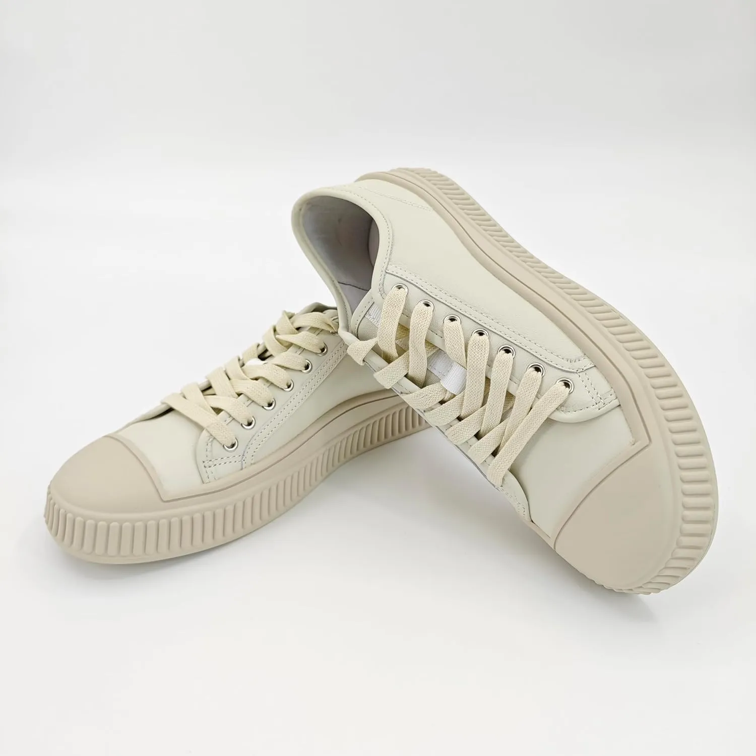 White Genuine Leather Tennis Shoes Womens Sneakers Fashion Casual Sneakers for Women Low Top Lace Up Walking Shoes