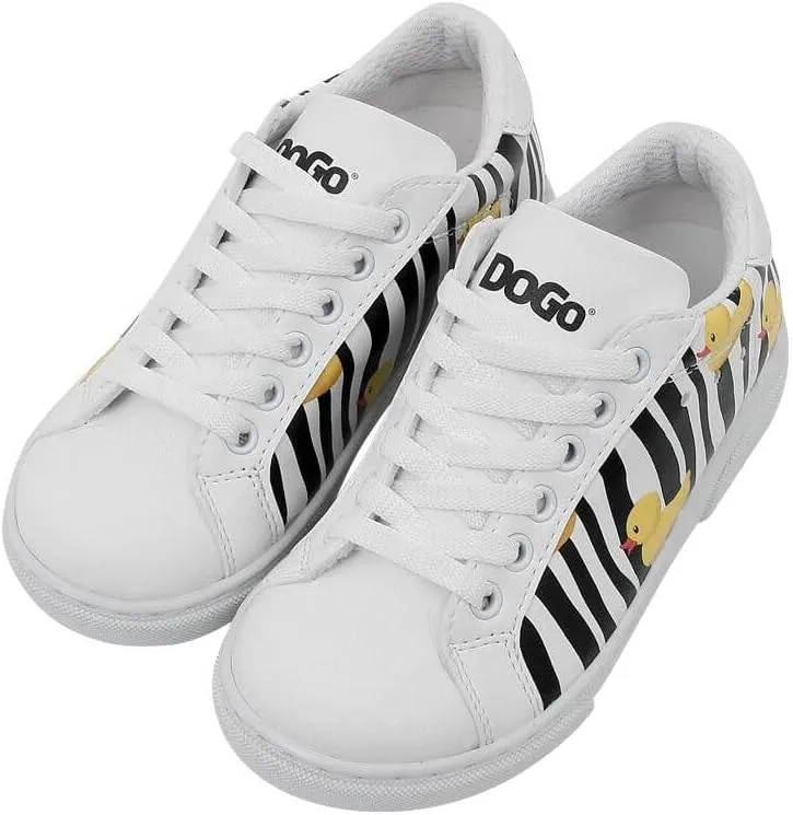 White Sneakers for Kids - Vegan Leather and Unique Design Fashion Sneakers for Kids