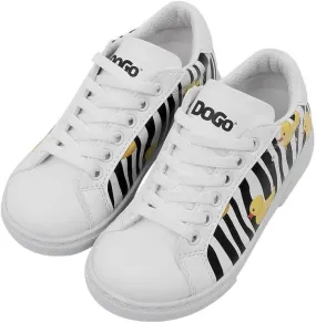 White Sneakers for Kids - Vegan Leather and Unique Design Fashion Sneakers for Kids