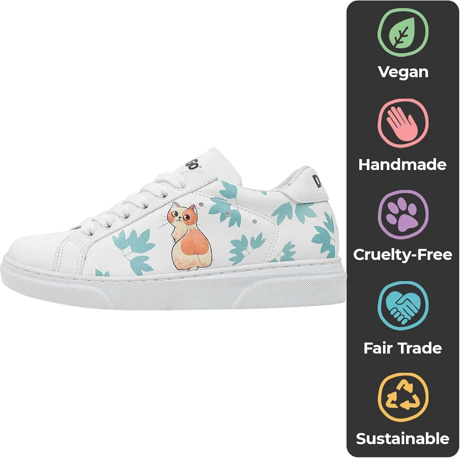 White Sneakers for Kids - Vegan Leather and Unique Design Fashion Sneakers for Kids