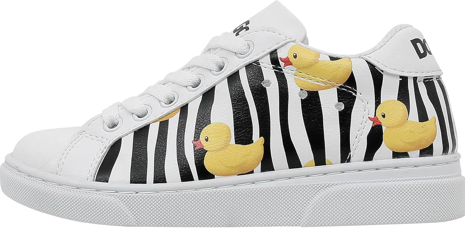 White Sneakers for Kids - Vegan Leather and Unique Design Fashion Sneakers for Kids