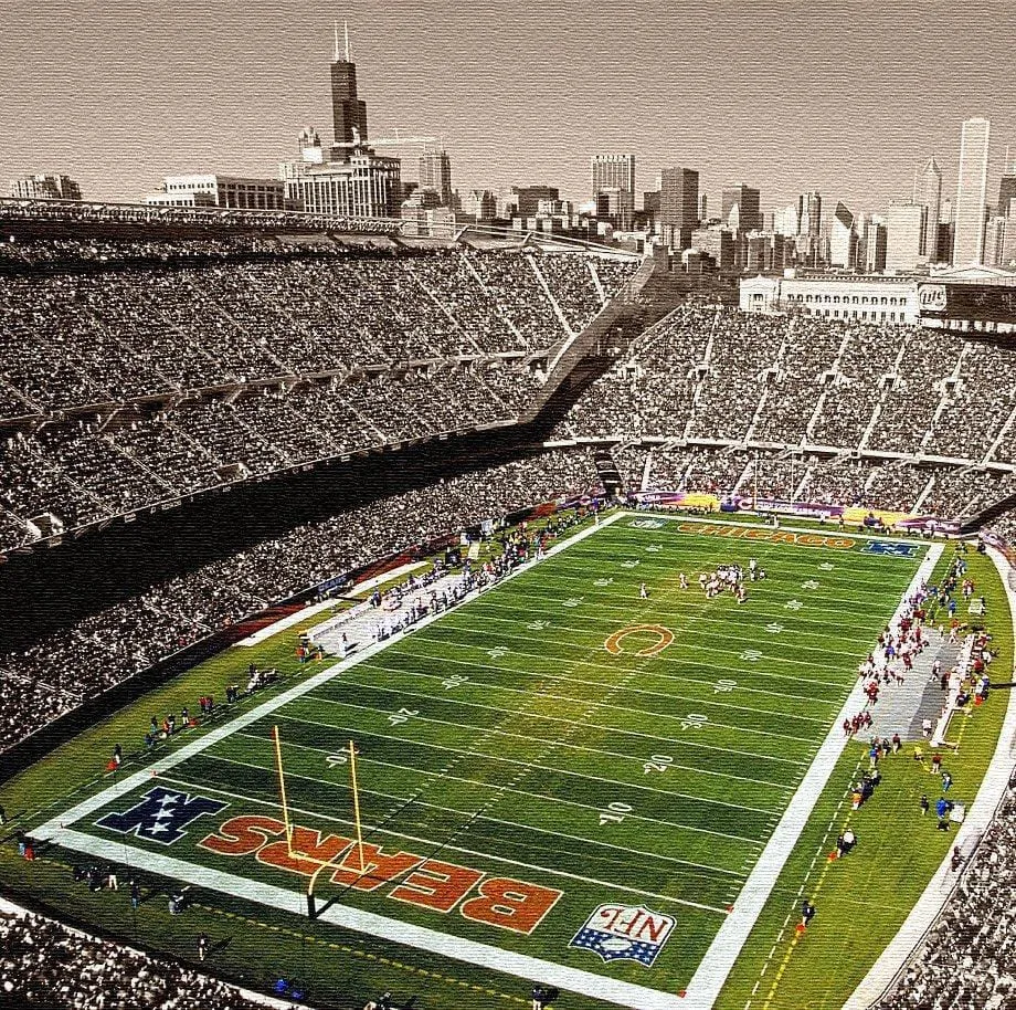 White Sox Stadium  Canvas Wall Art - 14x14
