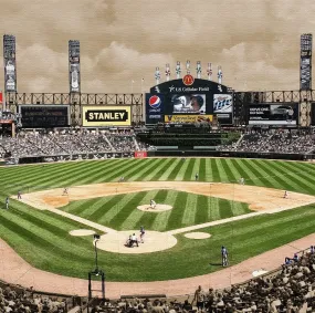 White Sox Stadium  Canvas Wall Art - 14x14
